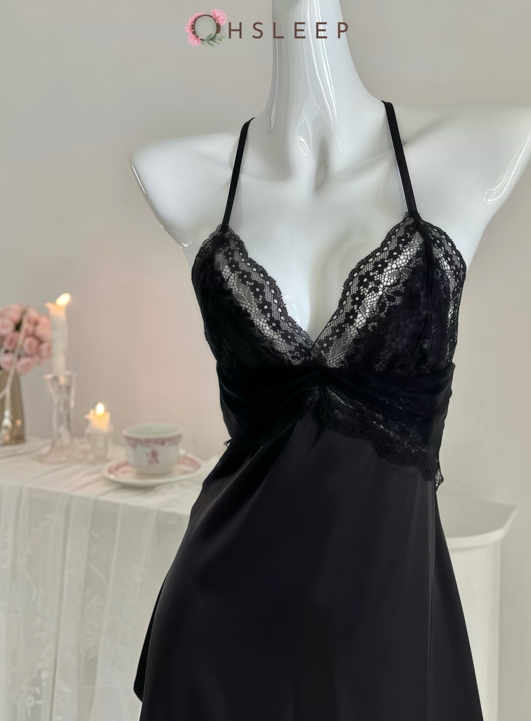 Váy 2d ren Hồng Đen