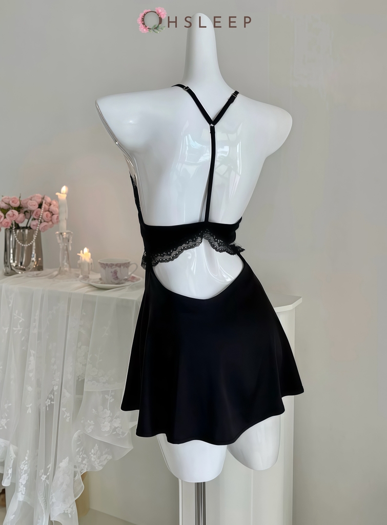 Váy 2d ren Hồng Đen