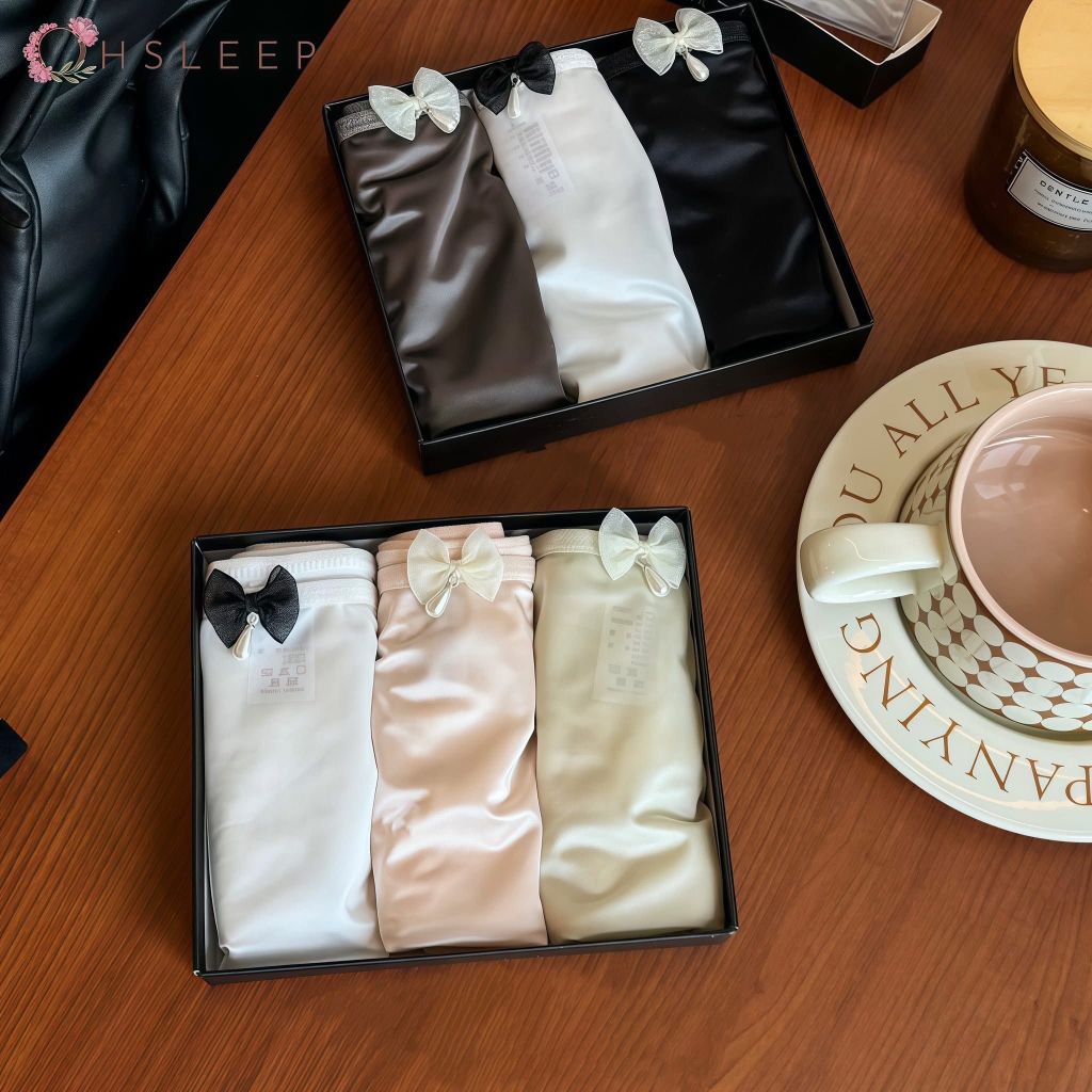 Sc lụa ren nơ 3 màu