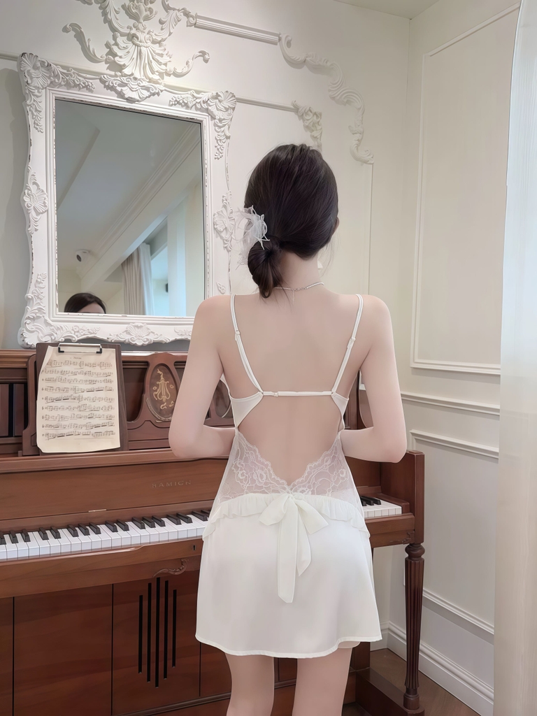 Váy 2 dây hở lưng 3 màu