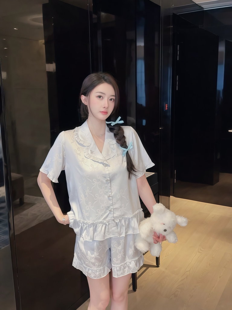 Đùi nơ trơn Hồng Xanh