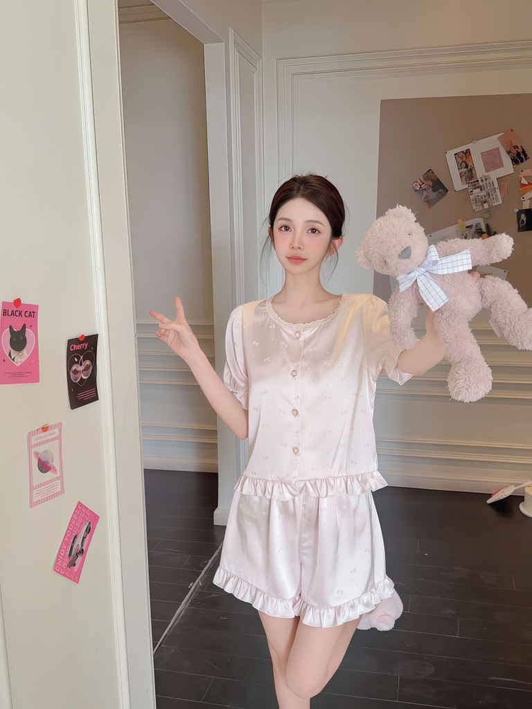Đùi cổ tròn trơn Kem Hồng