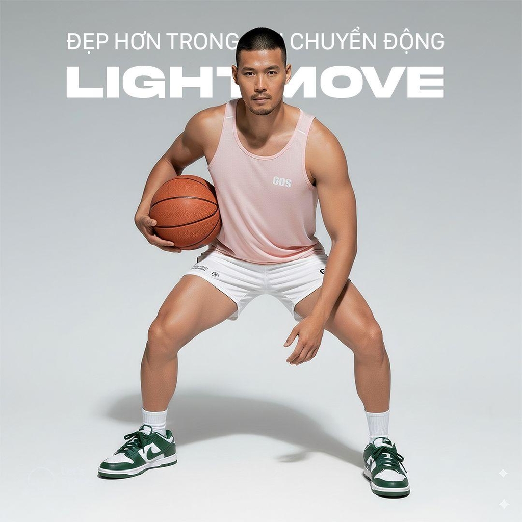 Áo thể thao GOS LightMove S18 ( FORM RỘNG - LẤY NHỎ XUỐNG 1 SIZE )