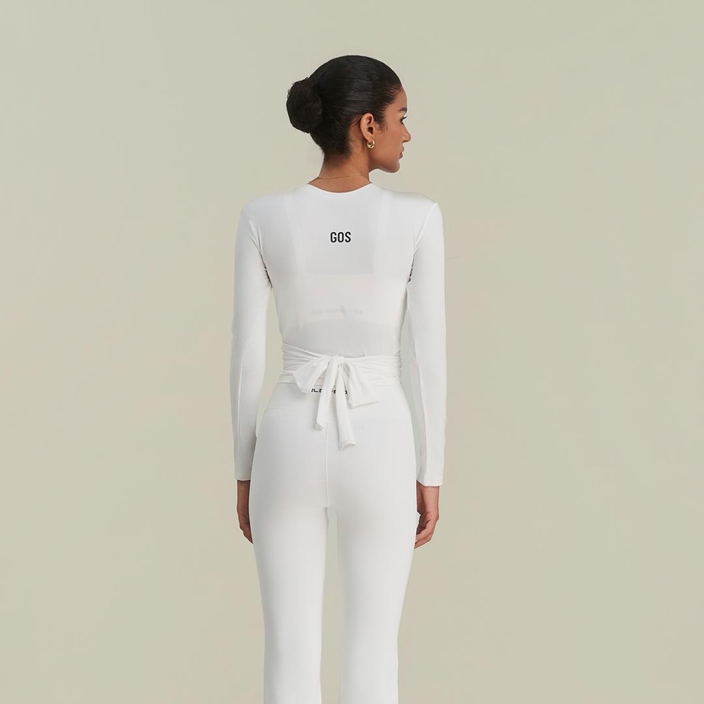 Áo khoác GOS Twist dài tay thể thao mặc 2 mặt cột nơ Girlsofsports