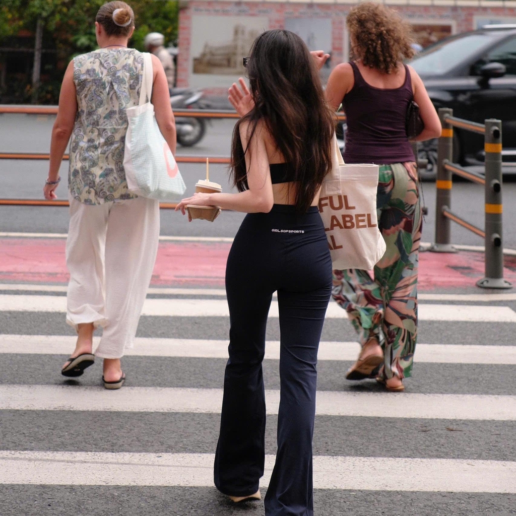 Quần dài legging ống loe GOS Flare legging thể thao lưng cao Girlsofsports