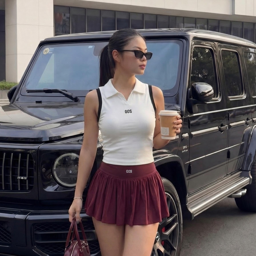 Áo GOS Colette Top polo ba lỗ thể thao nữ Girlsofsports