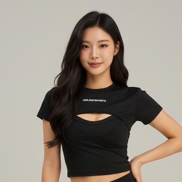 Áo khoác GOS Ribbon Wrap Top ngắn tay thể thao mặc 2 mặt cột chéo Girlsofsports