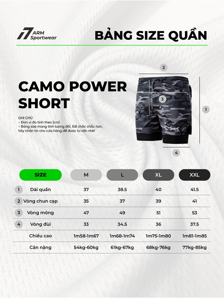 QUẦN ĐÙI CAMO 2 LỚP
