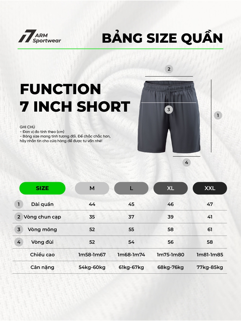 QUẦN ĐÙI 7 INCH