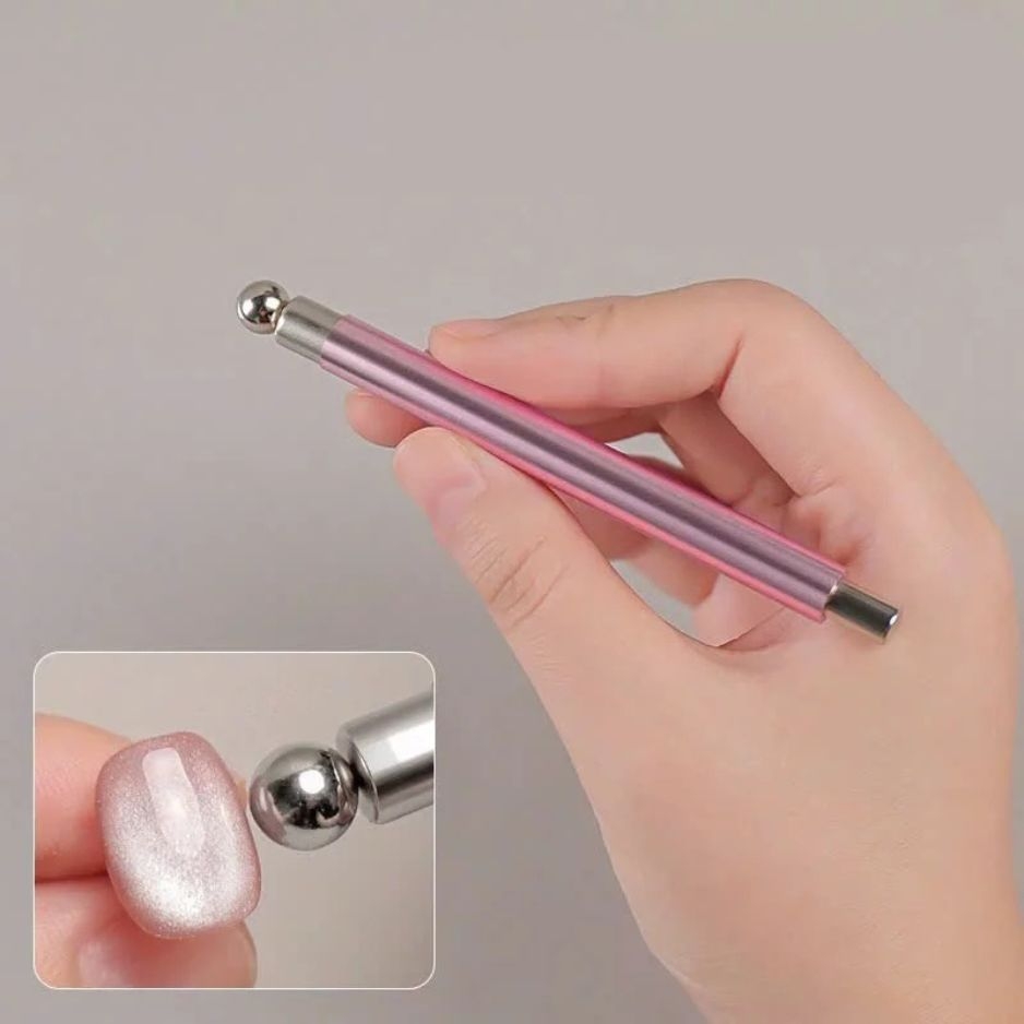 Nam Châm Trụ Tròn Kèm Bi Tạo Hiệu Ứng Mắt Mèo Nail