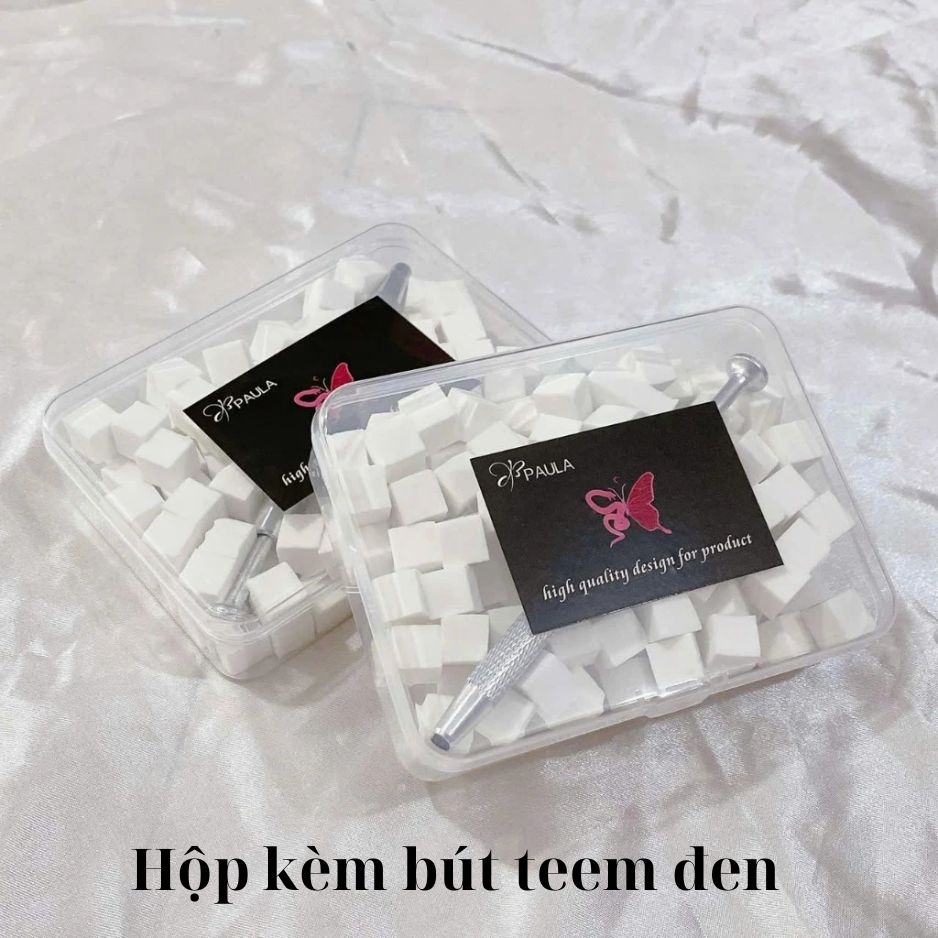 Hộp 100 Mút Dặm Ombre Nail Kèm Cán Gắn Mút