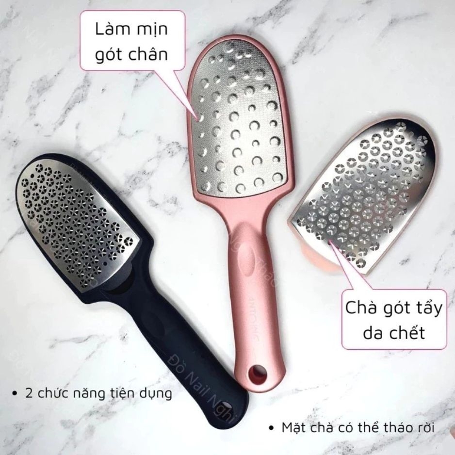 Cây Chà Gót Chân 2 Mặt Có Hộp Chứa Da Chết