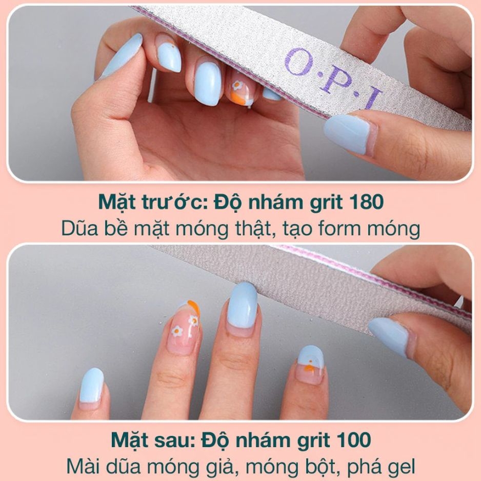 Dũa Móng OPI 100/180 Cao Cấp – Dũa Nail Tạo Form, Mài Móng Chuyên Nghiệp