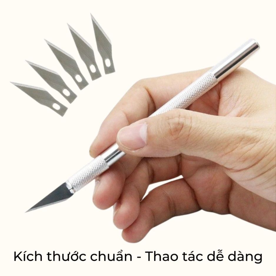 Dao Cắt Bột Nail Cao Cấp – Dao Khắc Móng Thay Lưỡi Đa Năng Chuyên Dụng Nail Art