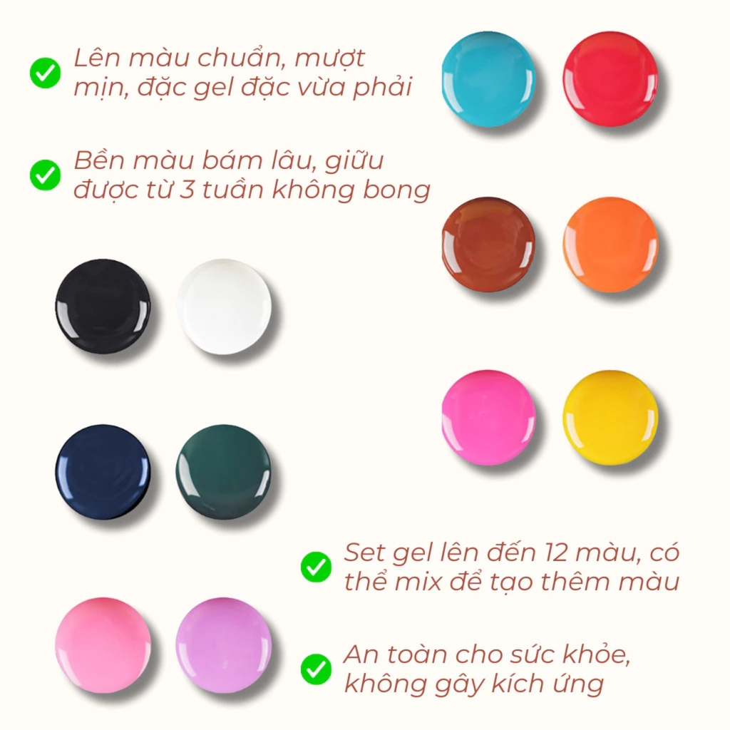 Set Gel Vẽ Móng 12 Màu Painting Gel – Gel Vẽ Nét, Ombre, Nail Art Chuyên Nghiệp