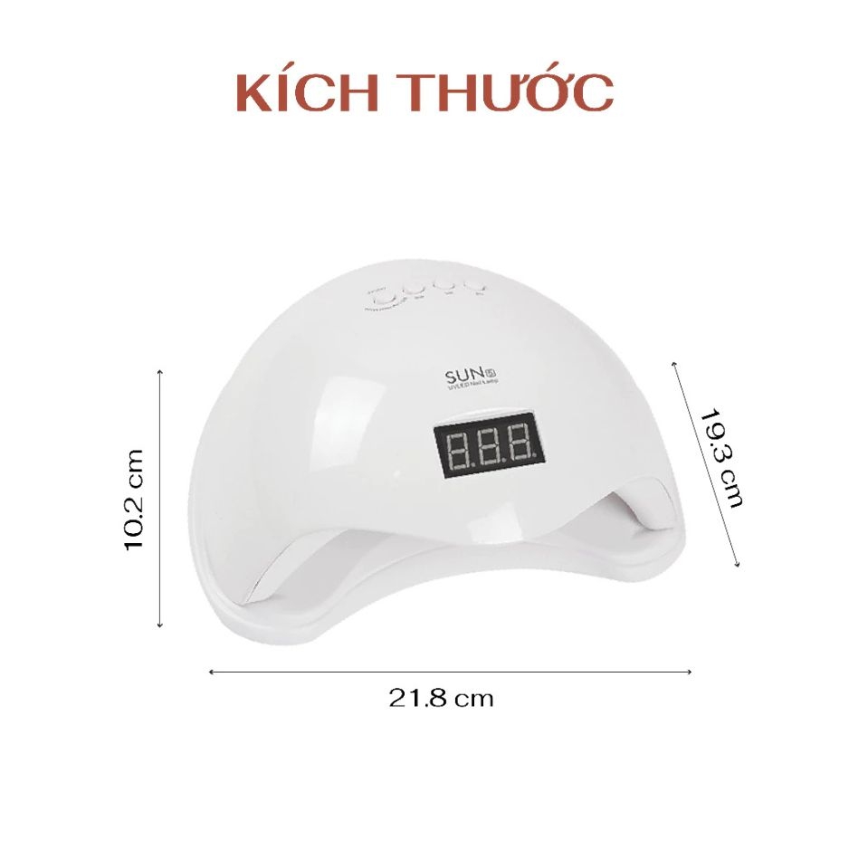 Máy Hơ Gel SUN 5 UV/LED 48W 24 Bóng Có Cảm Biến Và Màn Hình LED
