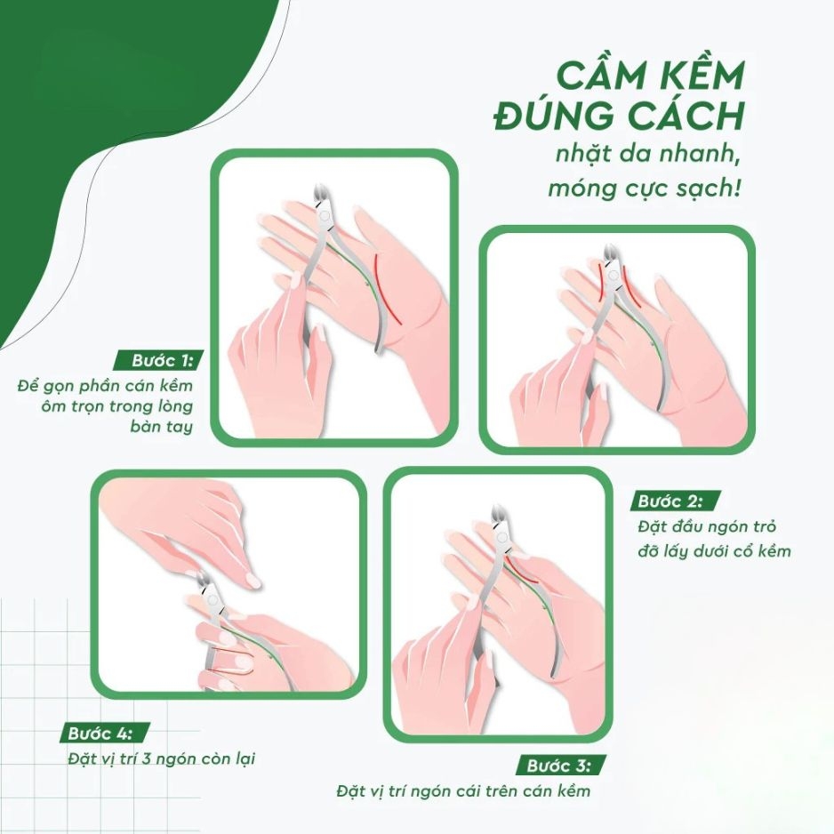KỀM CẮT DA NGHĨA D-555 – LƯỠI BÉN CHUẨN SALON