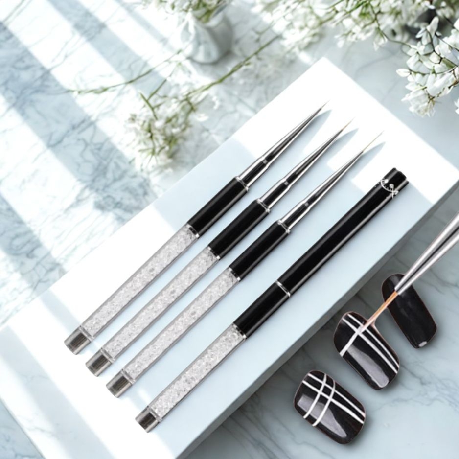 Cọ Vẽ Nail Cán Đá Cao Cấp – Cọ Nét 7mm 9mm 11mm Vẽ Line, Vẽ Chi Tiết Nail Art