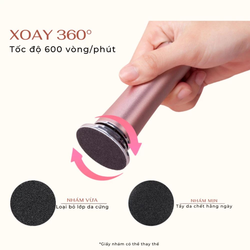 Máy Chà Gót Chân Không Tích Điện TL-DS01 Kèm Nhám Thay