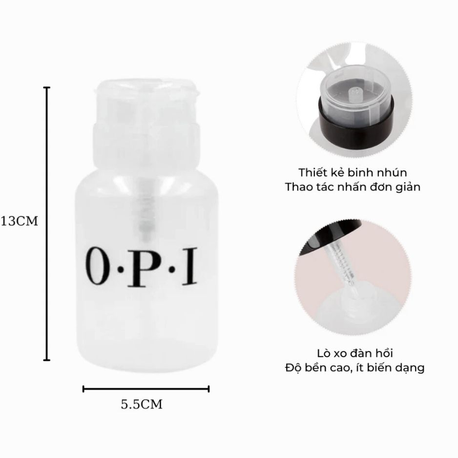 Bình Nhún OPI / Bình Nhún Tem Vàng Đựng Cồn, Acetone, Nước Tẩy Sơn Móng