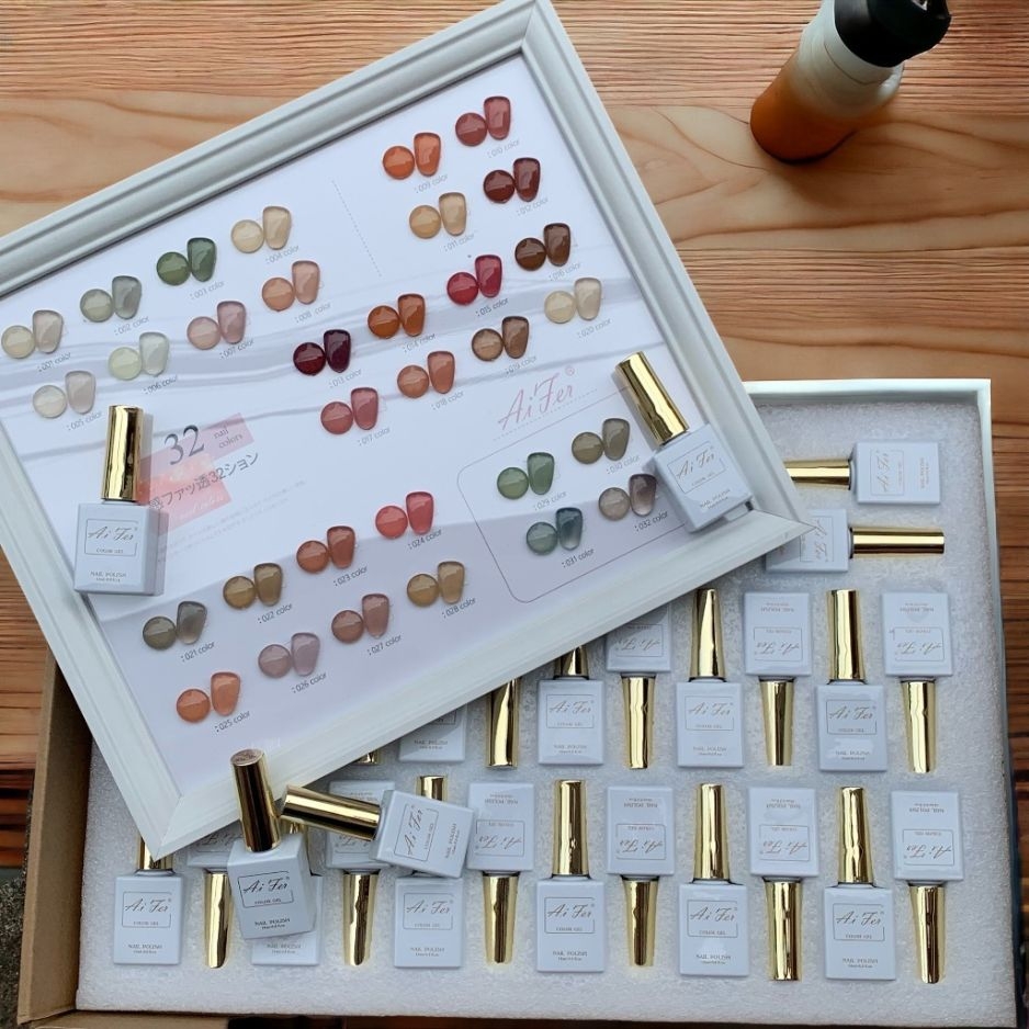 Set Sơn Gel Thạch Aifer 32 Màu Chính Hãng – Bảng Màu Trong Suốt Trendy, Chất Gel Mịn