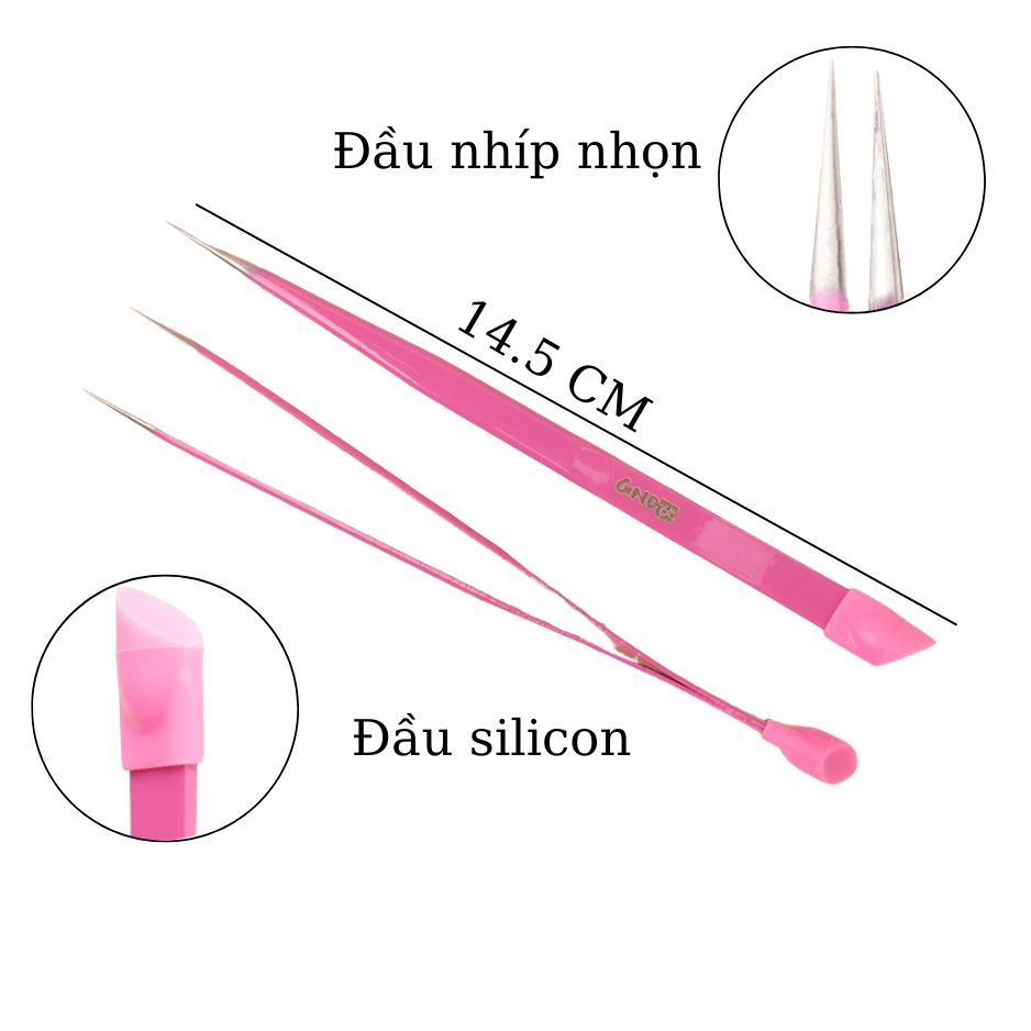Nhíp Gắp Nail Tweezezers Cao Cấp – Nhíp Gắp Đá, Charm Nail Chính Xác (Mũi Cong/Mũi Thẳng)