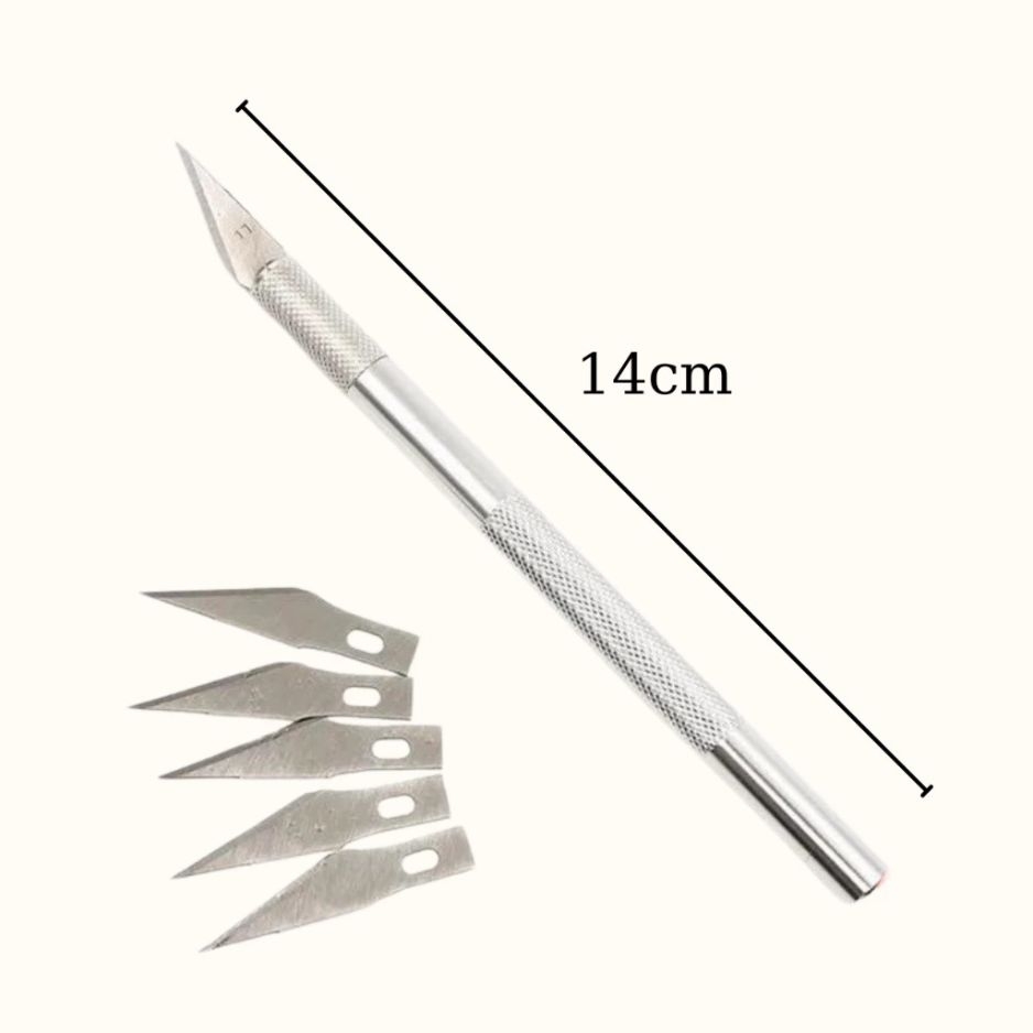 Dao Cắt Bột Nail Cao Cấp – Dao Khắc Móng Thay Lưỡi Đa Năng Chuyên Dụng Nail Art