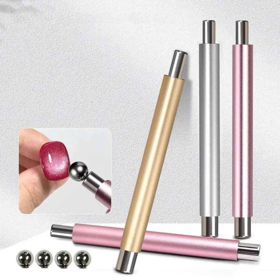 Nam Châm Trụ Tròn Kèm Bi Tạo Hiệu Ứng Mắt Mèo Nail