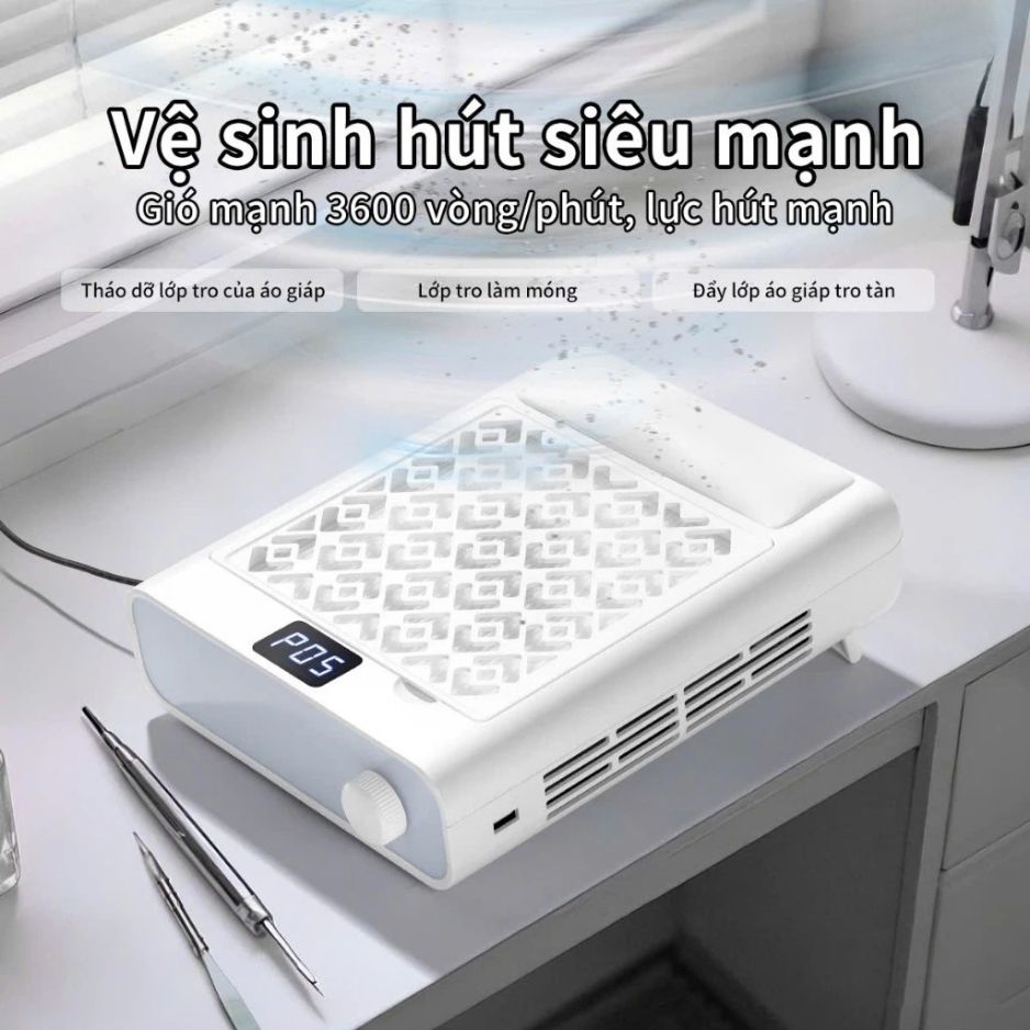 Máy Hút Bụi Nail SNRQI WL-005 Có Màng Lọc Tháo Rời