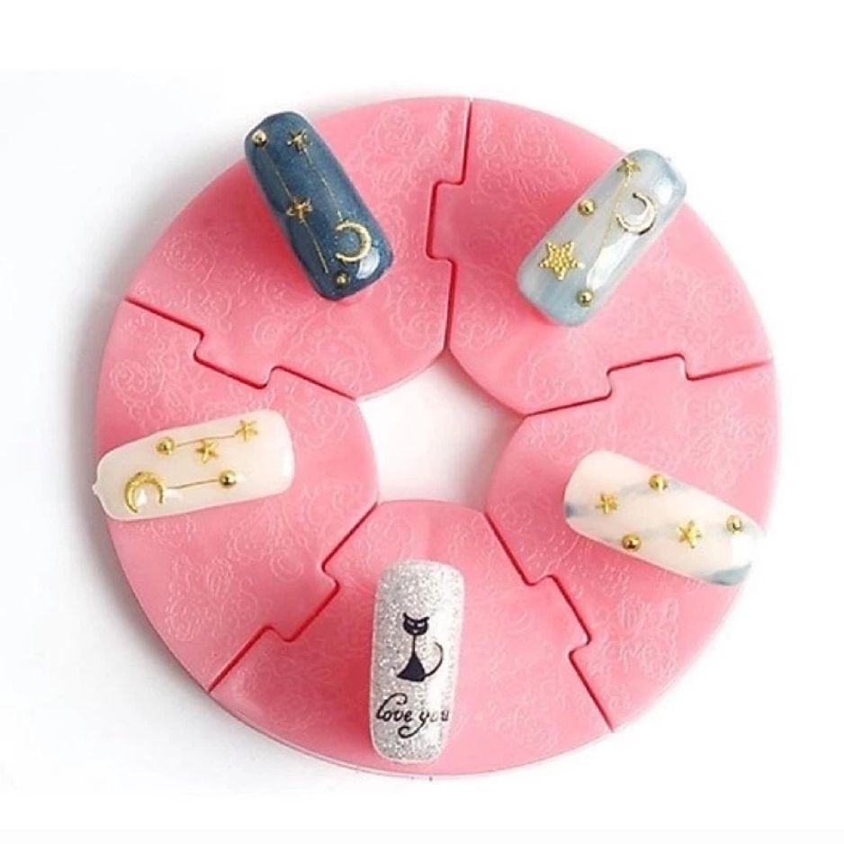 Đế Tròn Gắn Móng Giả 5 Ô Tháo Rời