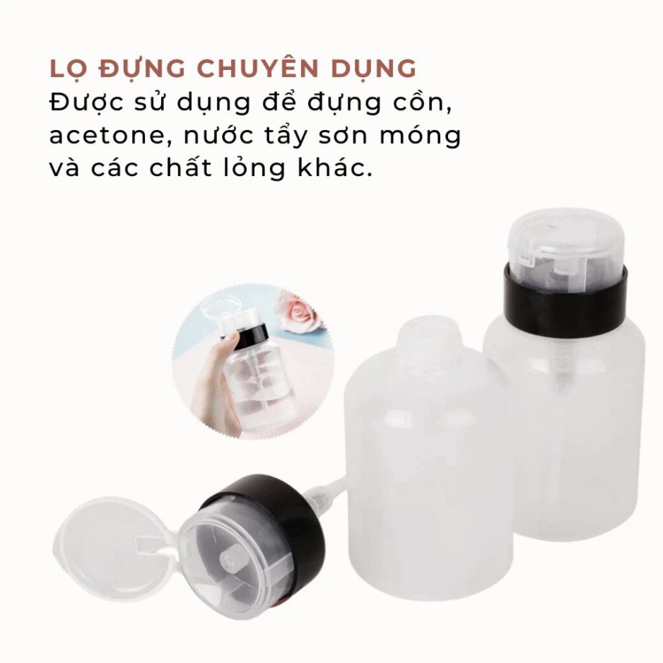 Bình Nhún OPI / Bình Nhún Tem Vàng Đựng Cồn, Acetone, Nước Tẩy Sơn Móng