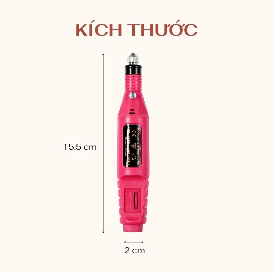 Máy Mài Móng Mini Cầm Tay Đa Tốc Độ Kèm Bộ Đầu Mài