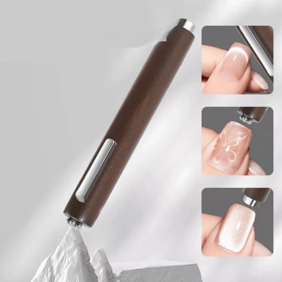 Nam Châm Mắt Mèo 3 in 1 Cán Gỗ