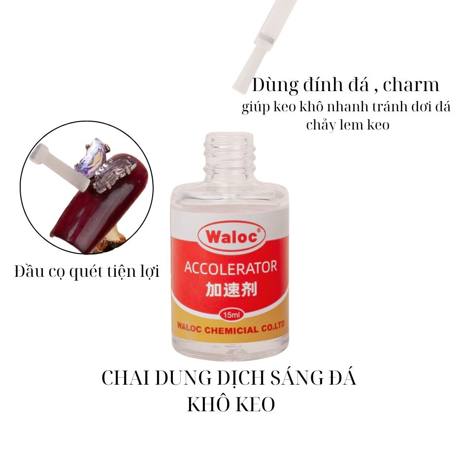 Bộ Keo Dán Đá Waloc Kèm Dung Dịch Kích Khô Siêu Chắc