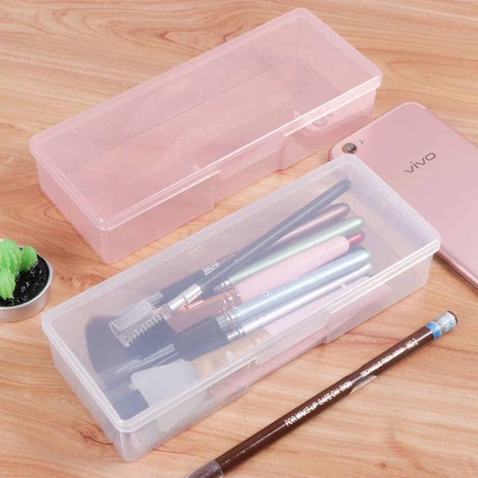 Hộp Nhựa Đựng Cọ Nail Trong Suốt 19x8cm