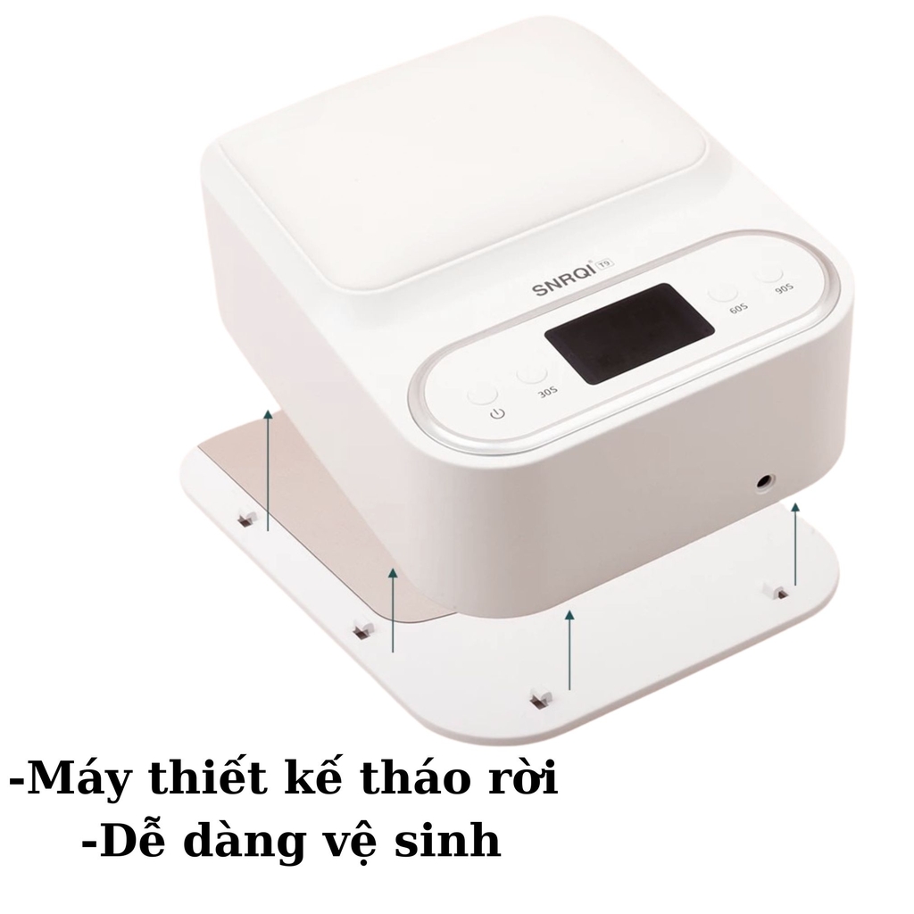 Máy Hơ Gel Tích Hợp Kê Tay SNRQI T9 48 Bóng LED/UV