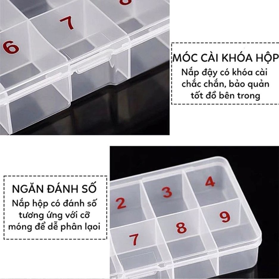 Hộp Đựng Móng 10 Ô - 11 Ô - 12 Ô