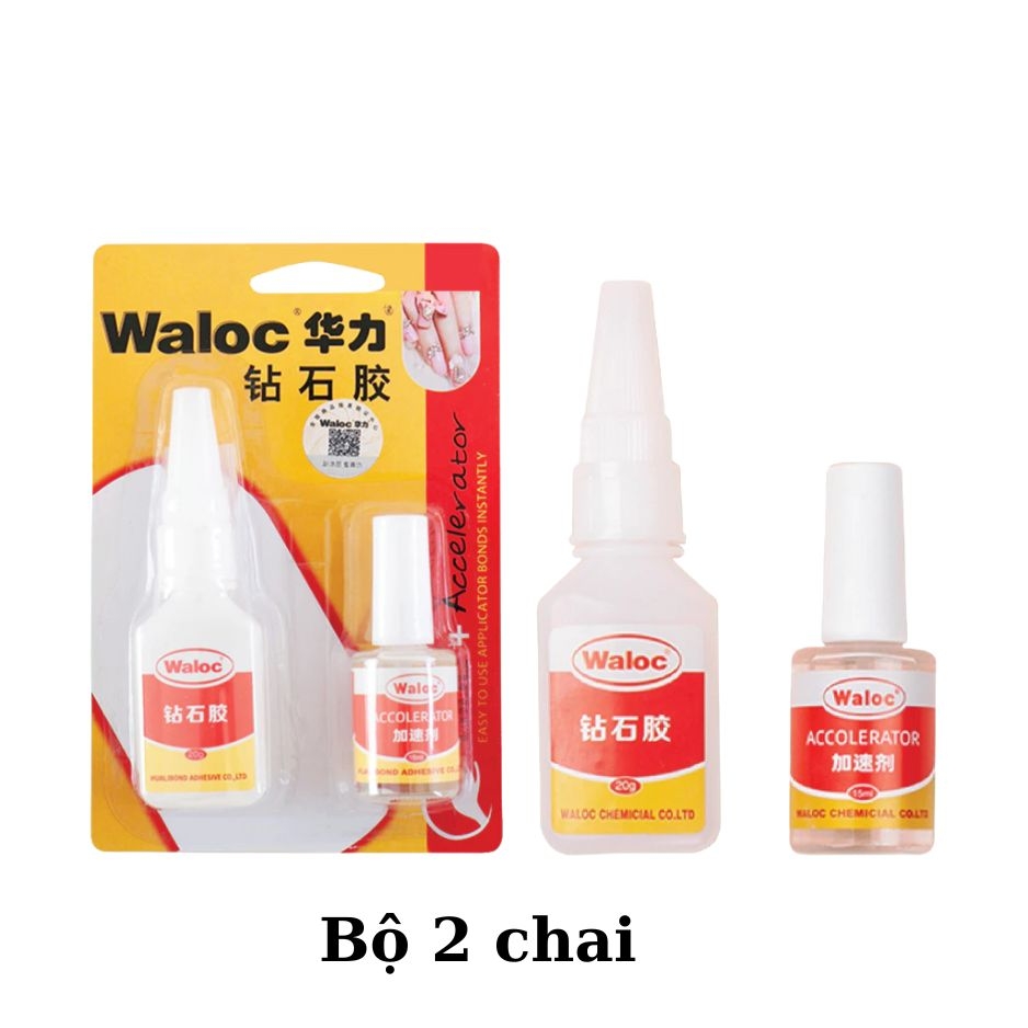Bộ Keo Dán Đá Waloc Kèm Dung Dịch Kích Khô Siêu Chắc