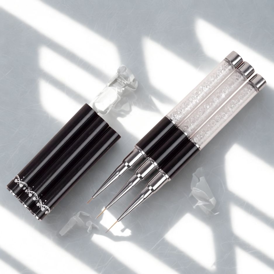 Cọ Vẽ Nail Cán Đá Cao Cấp – Cọ Nét 7mm 9mm 11mm Vẽ Line, Vẽ Chi Tiết Nail Art