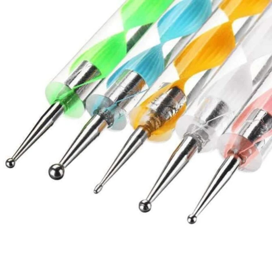 Set 5 Bút Chấm Bi Nail Đủ Size 2 Đầu