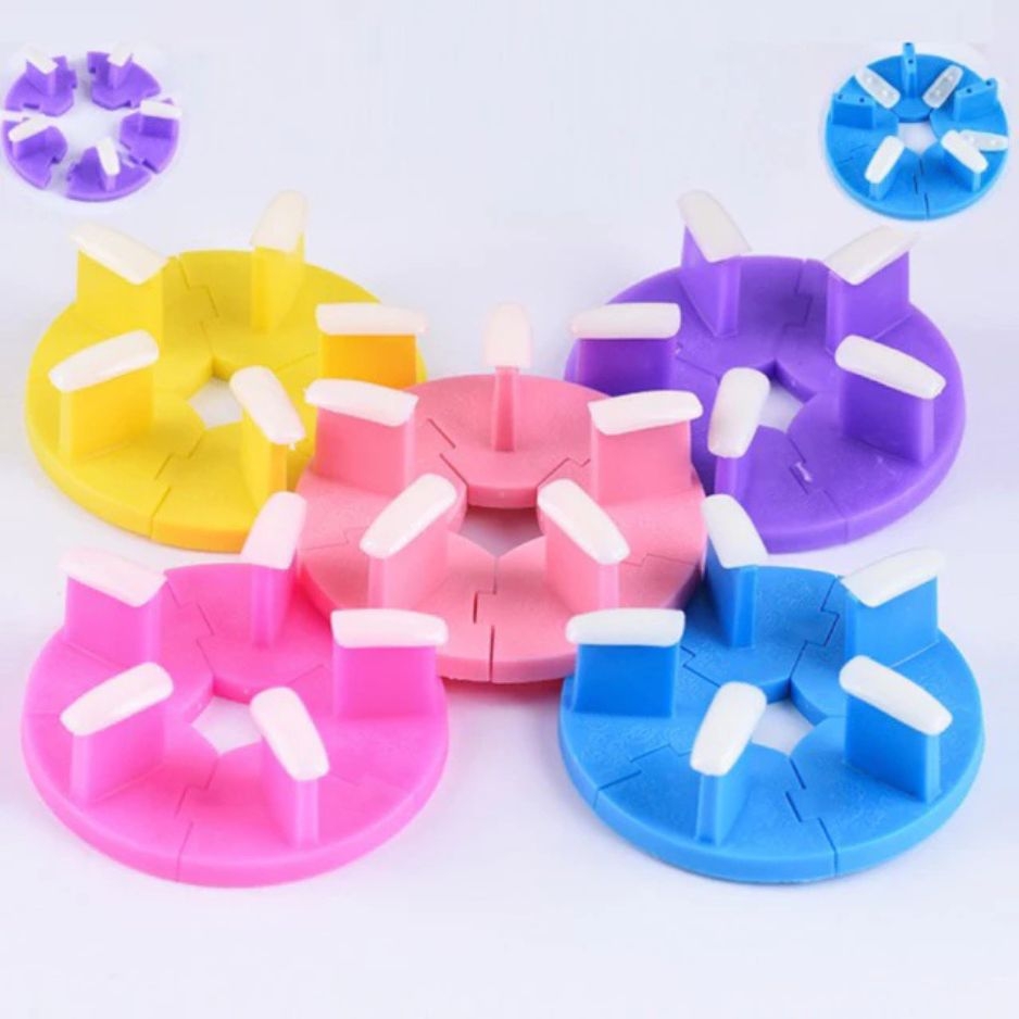 Đế Tròn Gắn Móng Giả 5 Ô Tháo Rời