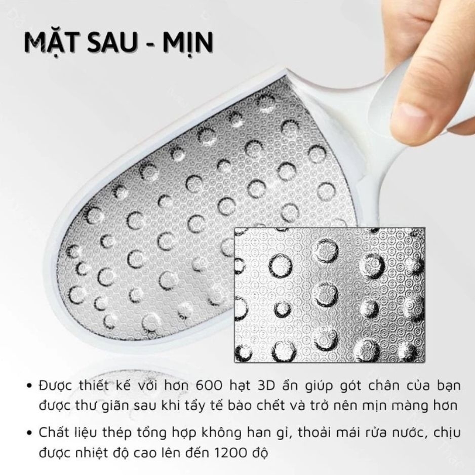Cây Chà Gót Chân 2 Mặt Có Hộp Chứa Da Chết