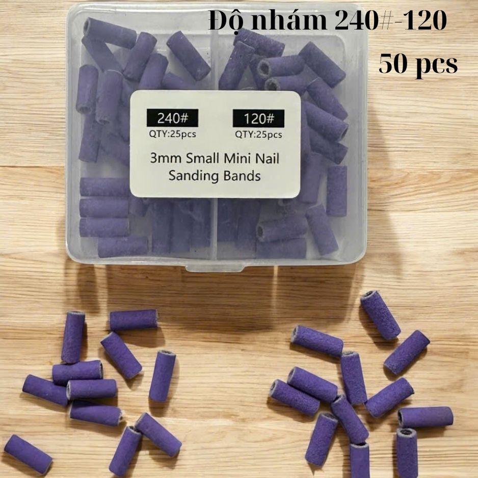 Đầu Mài Nhám Mini Nail 240# – Hộp 50pcs Đầu Mài Máy Móng Chính Hãng
