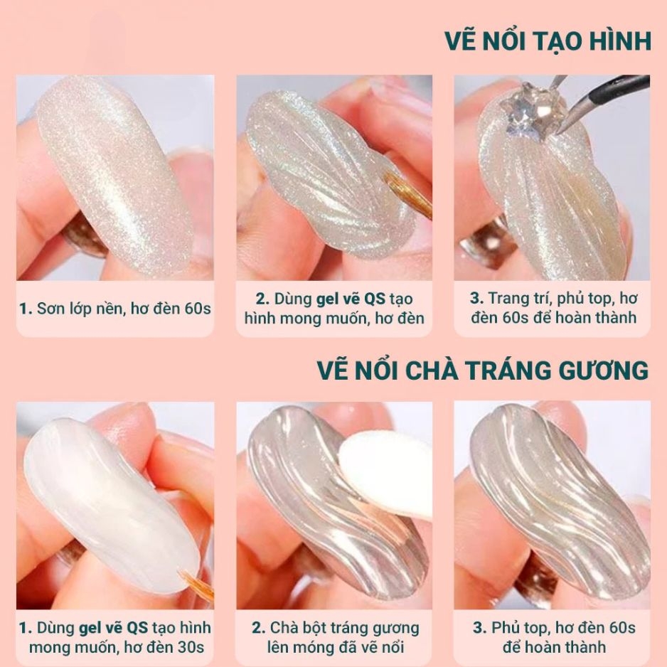 Gel Thủy Tinh Vẽ Nổi QS Đa Năng 20ml