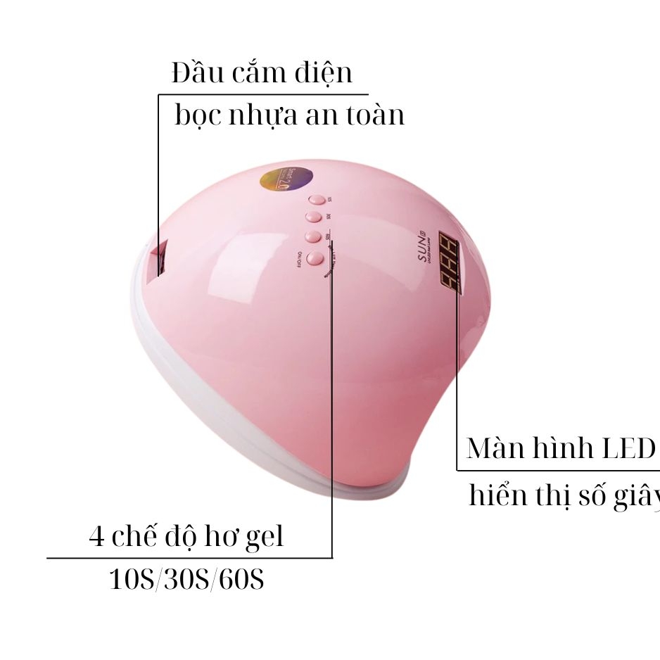 Máy Hơ Gel SUN 5 UV/LED 48W 24 Bóng Có Cảm Biến Và Màn Hình LED