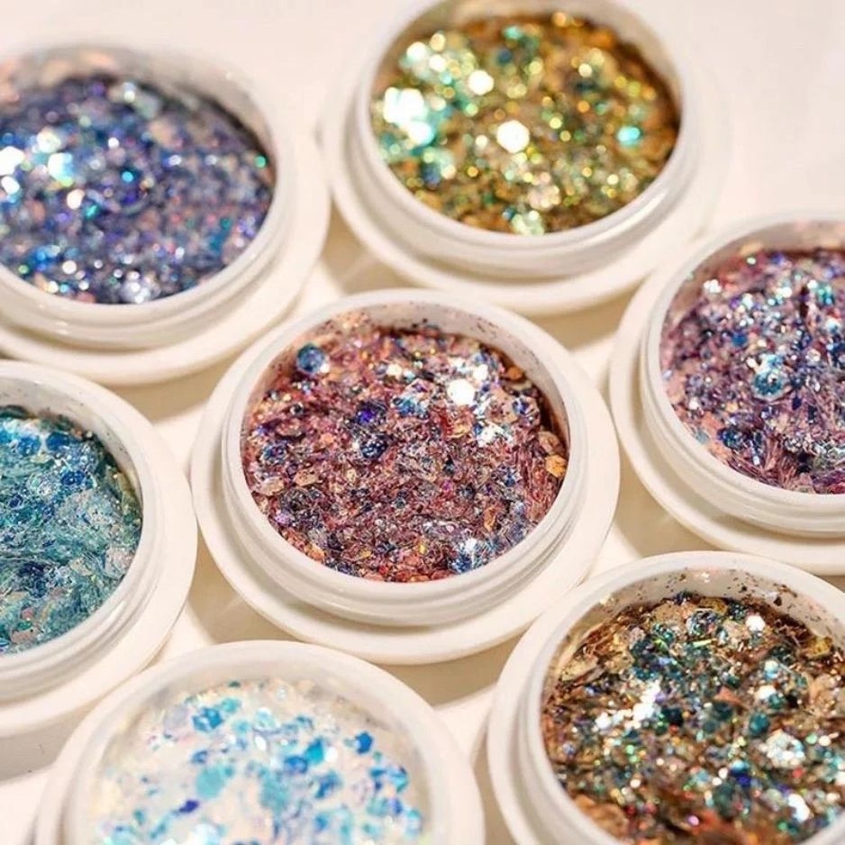 Set Nhũ Vảy Cá 8 Ô Trang Trí Nail Cao Cấp