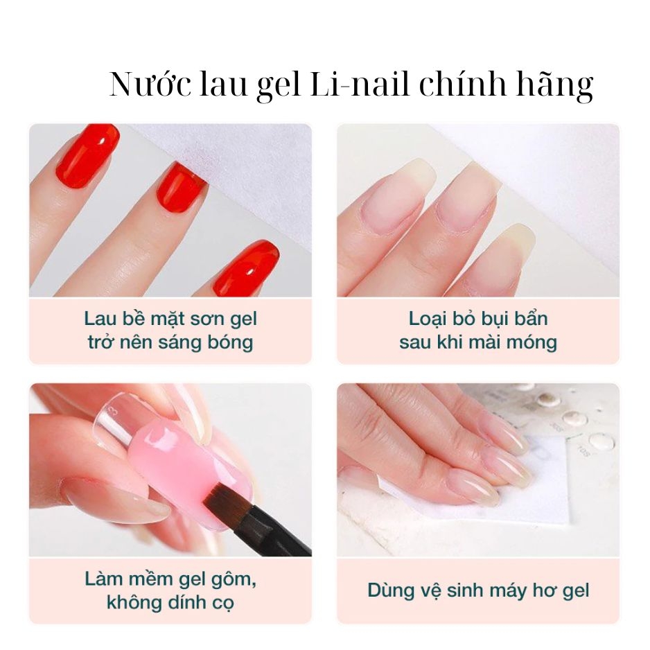 Nước Lau Gel Li-Nail – Dung Dịch Làm Sạch Móng Sau Khi Sơn Gel