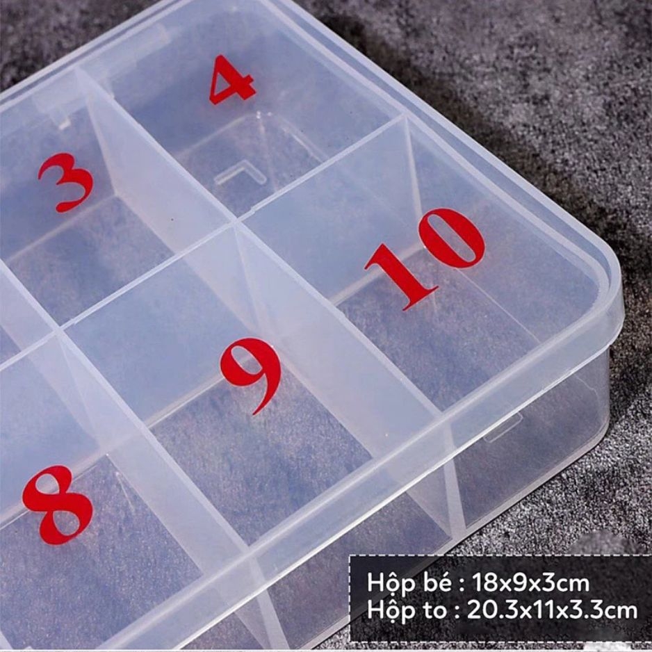 Hộp Đựng Móng 10 Ô - 11 Ô - 12 Ô