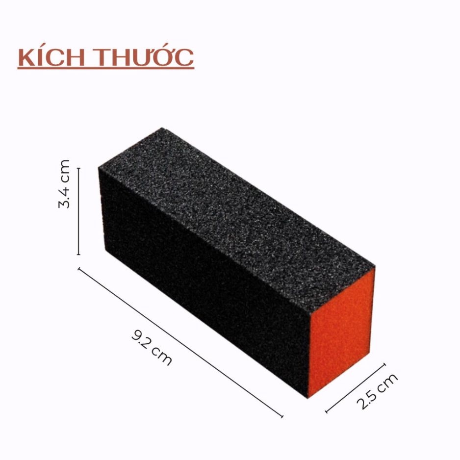 Phao Dũa Móng Chà Mịn Đỏ Đen – Buffer Nail Làm Mịn Móng Cao Cấp