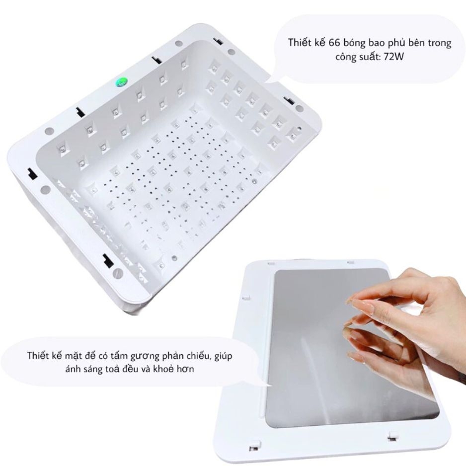 Máy hơ SNRQI L6 (66 Bóng, 72W, Hơ 2 Tay)